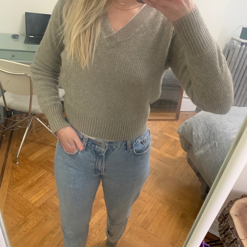 Cropped J.Crew cashmere sweater